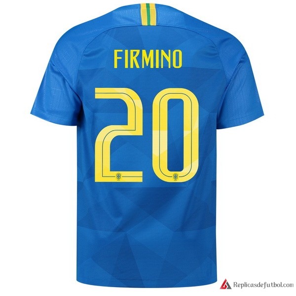 Camiseta Seleccion Brasil Segunda equipación Firmino 2018 Azul